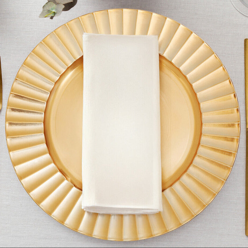 Gold Finish Wave Charger Plate