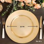 Gold Finish Flat Style Charger Plate