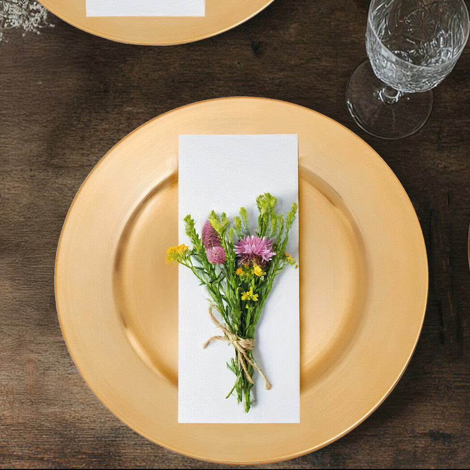 Gold Finish Flat Style Charger Plate