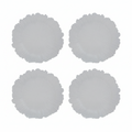 Set of Four 33cm White Reef Charger Plates
