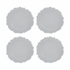 Set of Four 33cm White Reef Charger Plates