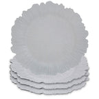 Set of Four 33cm White Reef Charger Plates