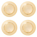 Set of Four 33cm Gold Finish Flat Style Charger Plates