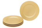 Set of Four 33cm Gold Finish Flat Style Charger Plates