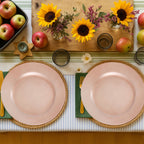 Set of Four 33cm Rose Gold Flat Style Charger Plates
