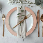 Set of Four 33cm Rose Gold Flat Style Charger Plates