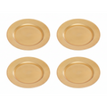 Set of 4 33cm Gold Finish Dotted Charger Plates