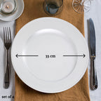 Set of Four 33cm Silver Finish Dotted Charger Plates