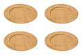 Set of Four 33cm Natural Charger Plates