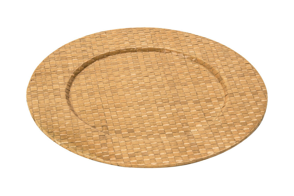 Set of Four 33cm Natural Charger Plates