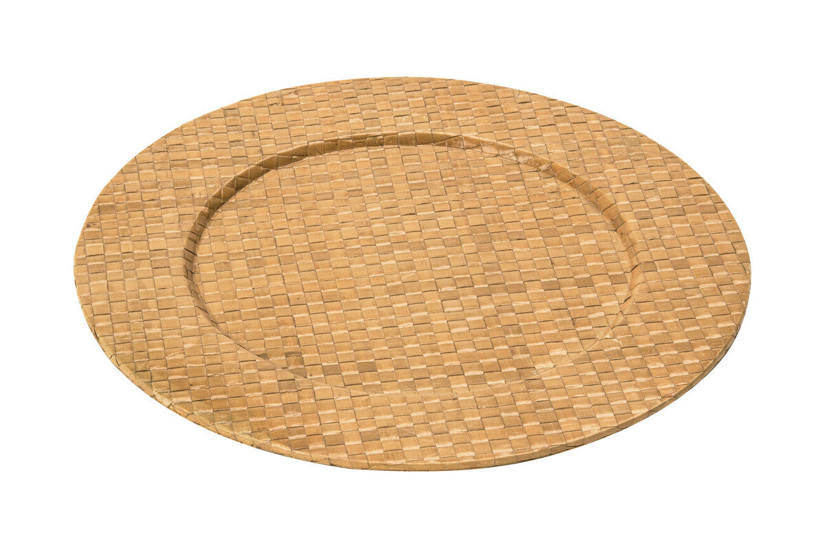 Set of Four 33cm Natural Charger Plates