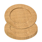 Set of Four 33cm Natural Charger Plates