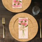 Set of Four 33cm Natural Charger Plates
