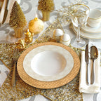 Set of Four 33cm Natural Charger Plates