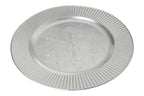 Set of Four 33cm Dia Silver Charger Plates