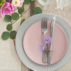Set of Four 33cm Dia Silver Charger Plates