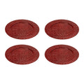 Set of Four 33cm DiaRed Charger Plates