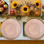 Set of Four 33cm Rose Gold Crocodile Effect Charger Plates