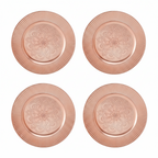 Set of 4 Rose Gold Charger Plates