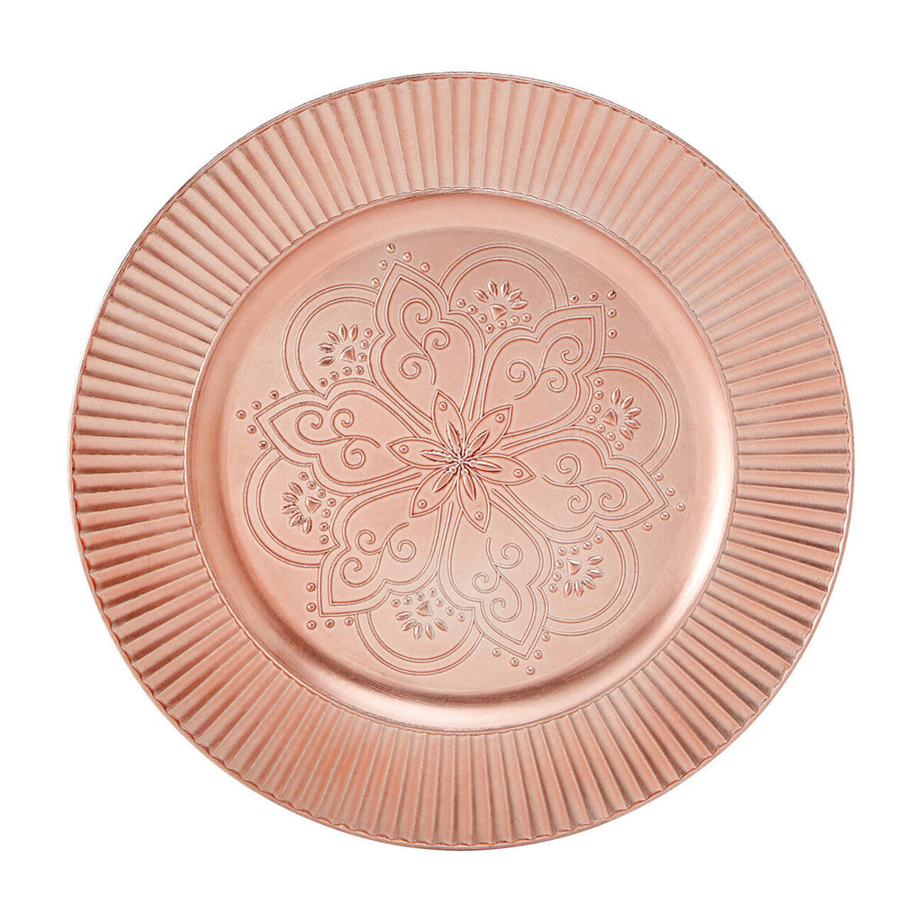 Set of 4 Rose Gold Charger Plates