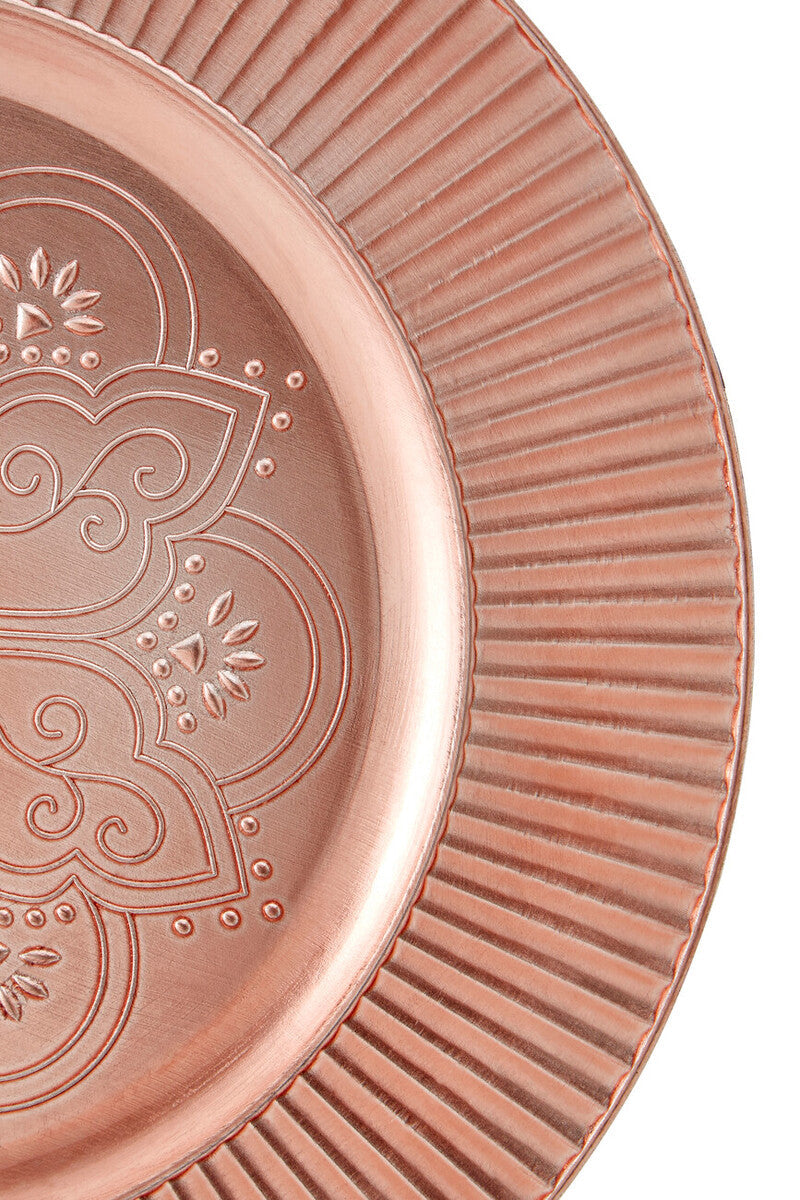 Set of 4 Rose Gold Charger Plates