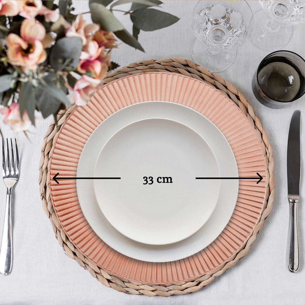 Set of 4 Rose Gold Charger Plates