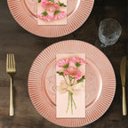 Set of 4 Rose Gold Charger Plates