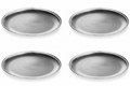 Set of Four 33cm Silver Decorative Chargers