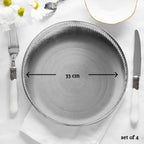 Set of Four 33cm Silver Decorative Chargers