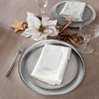 Set of Four 33cm Silver Decorative Chargers