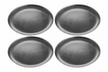 Set of Four 33cm Dia Silver Coupe Charger Plate