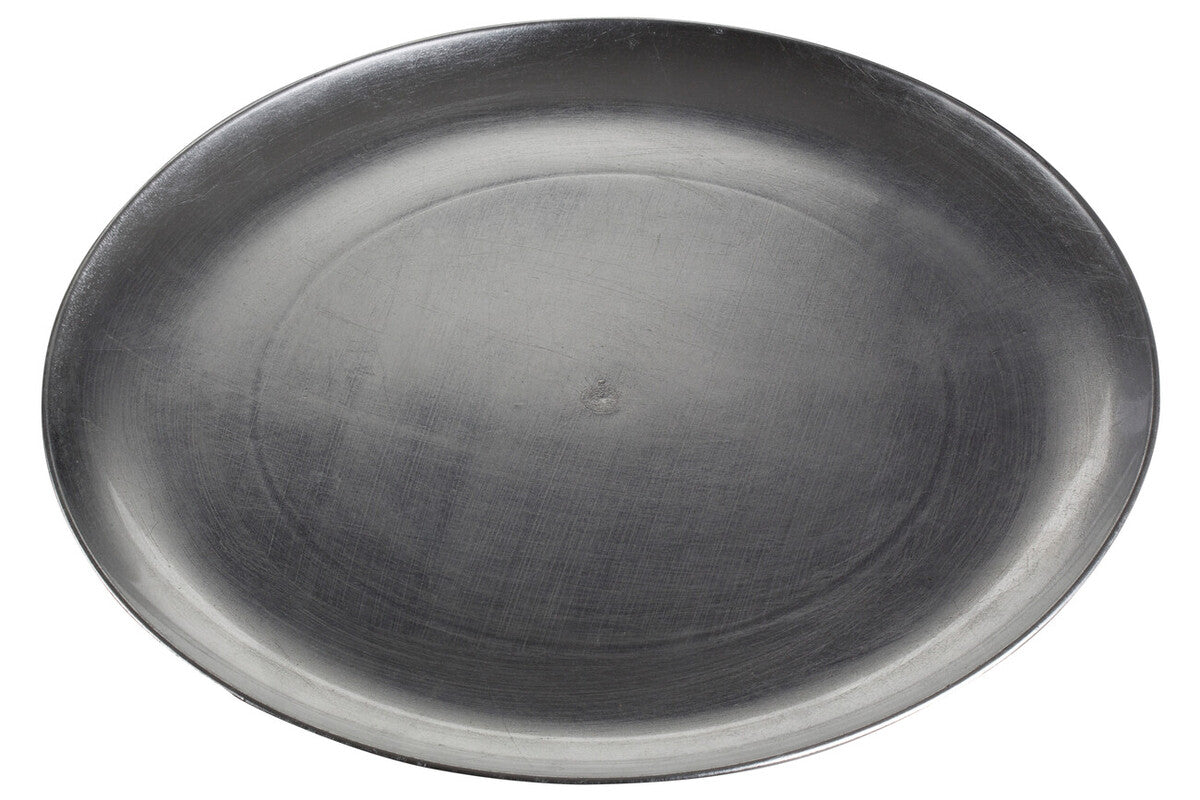 Set of Four 33cm Dia Silver Coupe Charger Plate