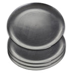 Set of Four 33cm Dia Silver Coupe Charger Plate