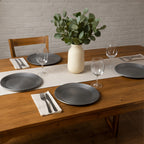 Set of Four 33cm Dia Silver Coupe Charger Plate