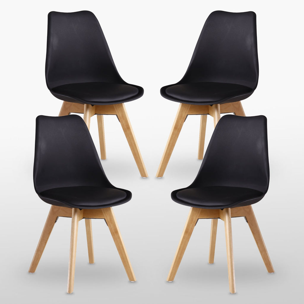 Lorenzo Dining Chairs Set of 4 & 6 Black Set of 4