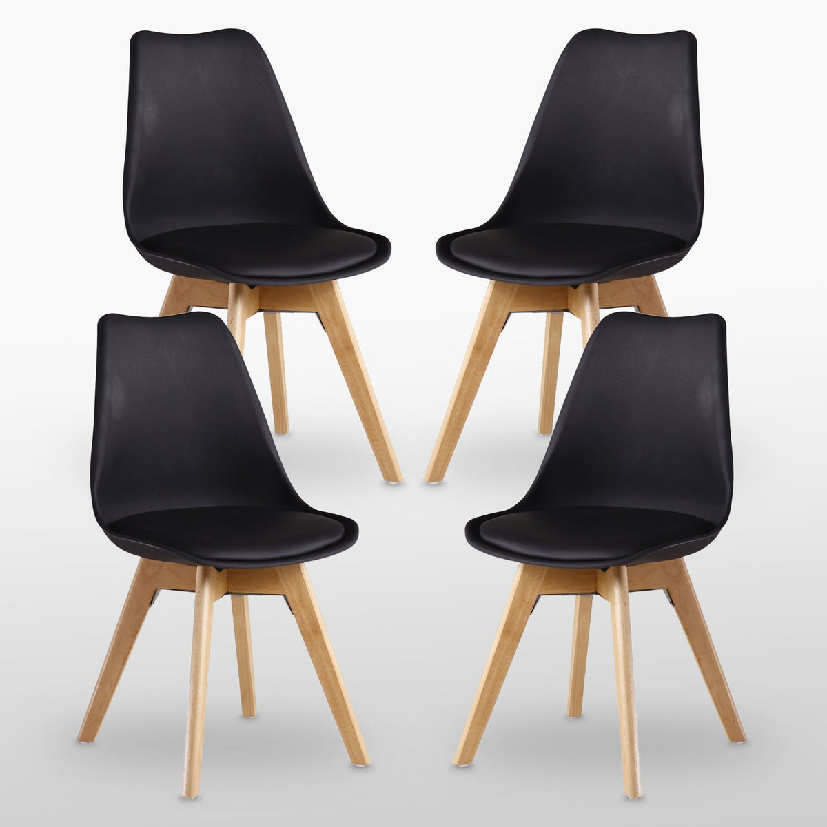 Lorenzo Dining Chairs Set of 4 & 6 Black Set of 4
