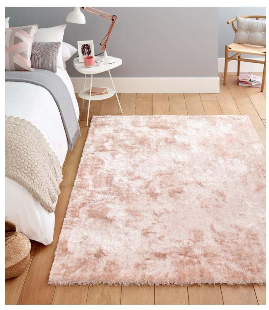 Shimmer Pink Supersoft Shaggy Rug