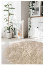 Soft Washable Beige Shaggy Rug