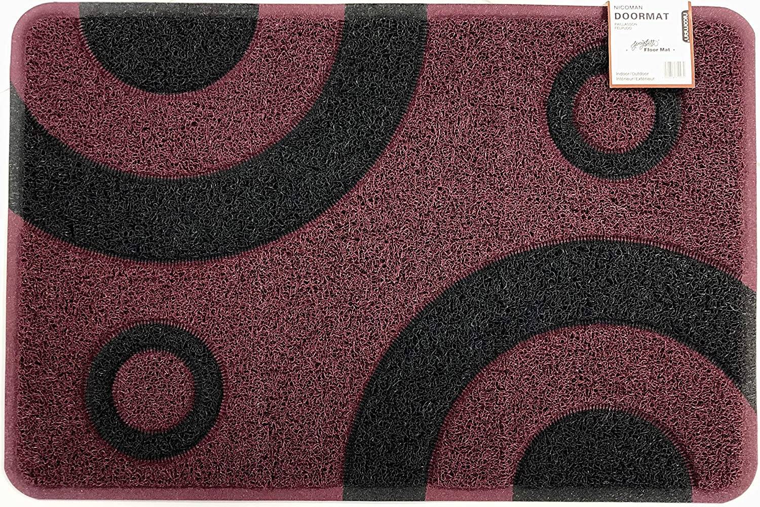 Geo Circle Spaghetti Doormat 90x60cm Purple