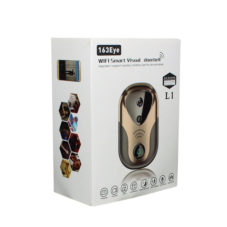 163Eye L1-NJ Smart Visual WIFI 1.3MP Network HD Intercom Doorbell , Support Micro SD Card & Night Vision, 163Eye Gold, 163Eye – TPU