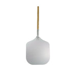 12" Aluminium Pizza Peel with Wooden Handle - Overall Length 30 Inches