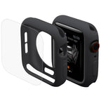 ENKAY Hat-Prince 2 in 1 TPU Semi-clad Protective Shell + 3D Full Screen PET Curved Heat Bending HD Screen Protector For Apple Watch Series 6 / 5 / 4 / Watch SE 44mm, For Apple Watch Series 6 / 5 / 4 / Watch SE 44mm For Apple Watch Series 6 5 4 Watch SE 44mm Black