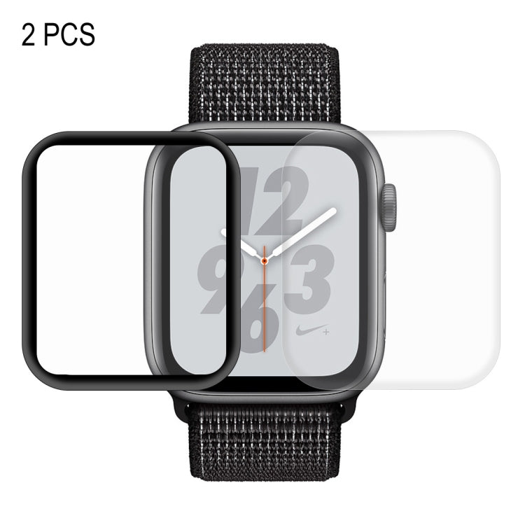 2 PCS ENKAY Hat-Prince 3D Full Screen PET + 3D Full Screen Electroplating PET Curved Heat Bending HD Screen Protector For Apple Watch Series 6 / 5 / 4 / Watch SE 44mm, For Apple Watch Series 6 / 5 / 4 / Watch SE 44mm For Apple Watch Series 6 5 4 Watch SE 44mm