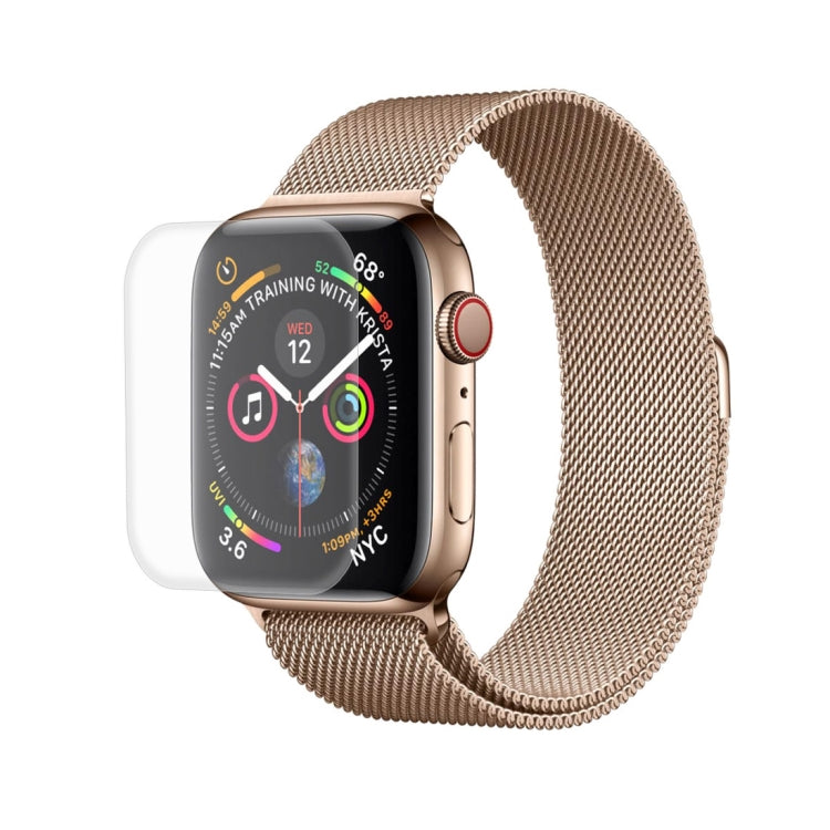 2 PCS ENKAY Hat-Prince 3D Full Screen PET + 3D Full Screen Electroplating PET Curved Heat Bending HD Screen Protector For Apple Watch Series 6 / 5 / 4 / Watch SE 44mm, For Apple Watch Series 6 / 5 / 4 / Watch SE 44mm