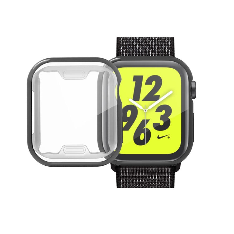 Full Coverage Plating TPU Case For Apple Watch Series 6 / 5 / 4 / Watch SE 40mm, For Apple Watch Series 6 / 5 / 4 / Watch SE 40mm, For Series 5 & 4 40mm For Apple Watch Series 6 5 4 Watch SE 40mm Black