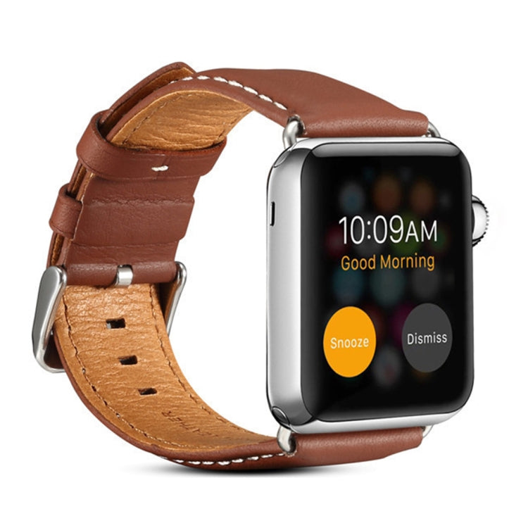 Denior Environmental Luxury Car Watch Leather Watch Band for Apple Watch Ultra 49mm&Watch Ultra 2 49mm / Series 10 46mm / 9&8&7 45mm / SE 3&SE 2&6&SE&5&4 44mm / 3&2&1 42mm Brown