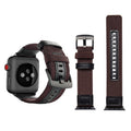 Jeep Style Nylon Wrist Watch Band with Stainless Steel Buckle for Apple Watch Series 3 & 2 & 1 42mm, 42mm 42mm Brown