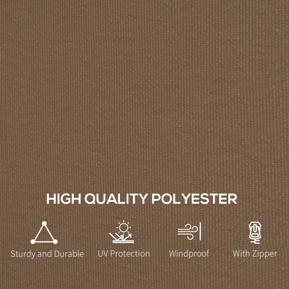 3 x 4(m) Universal Gazebo Replacement Sidewall Set, 4 Panels, Brown