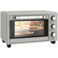Mini Oven 21L Electric Grill w/ Adjustable Temp 1400W, Silver Tone