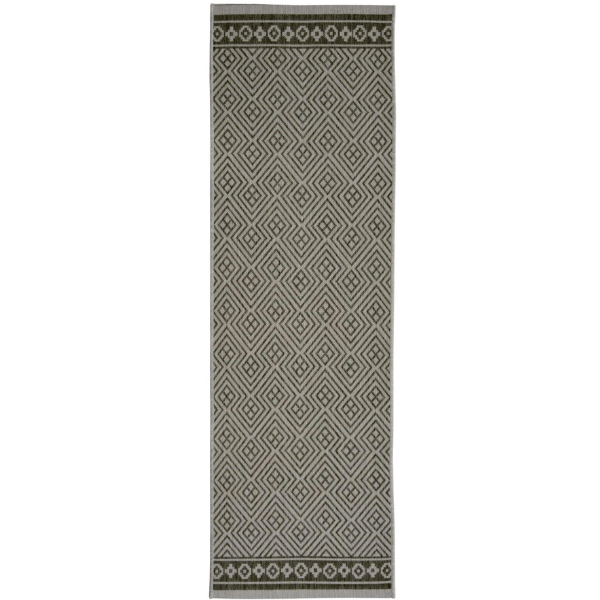 County Geo Grey Indoor/Outdoor Rug 67X200 cm